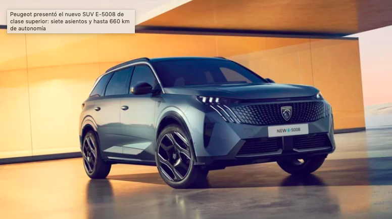 El nuevo Peugeot presentó el E-5008