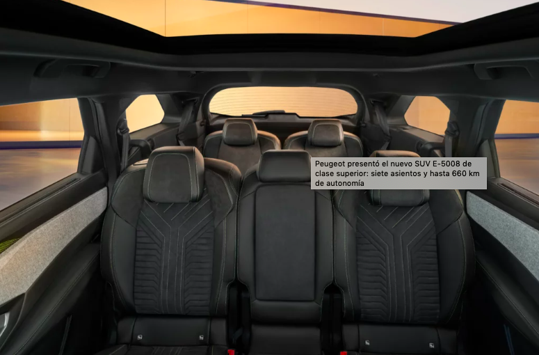 El interior del nuevo auto eléctrico de Peugeot