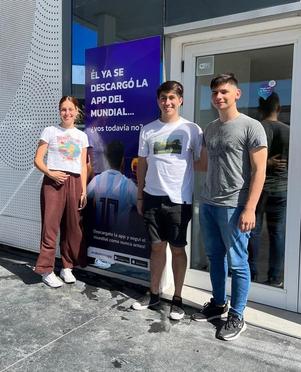 Tomás, Gaspar y María Eugenia, los tres amigos detrás de la app de la Copa América 2024