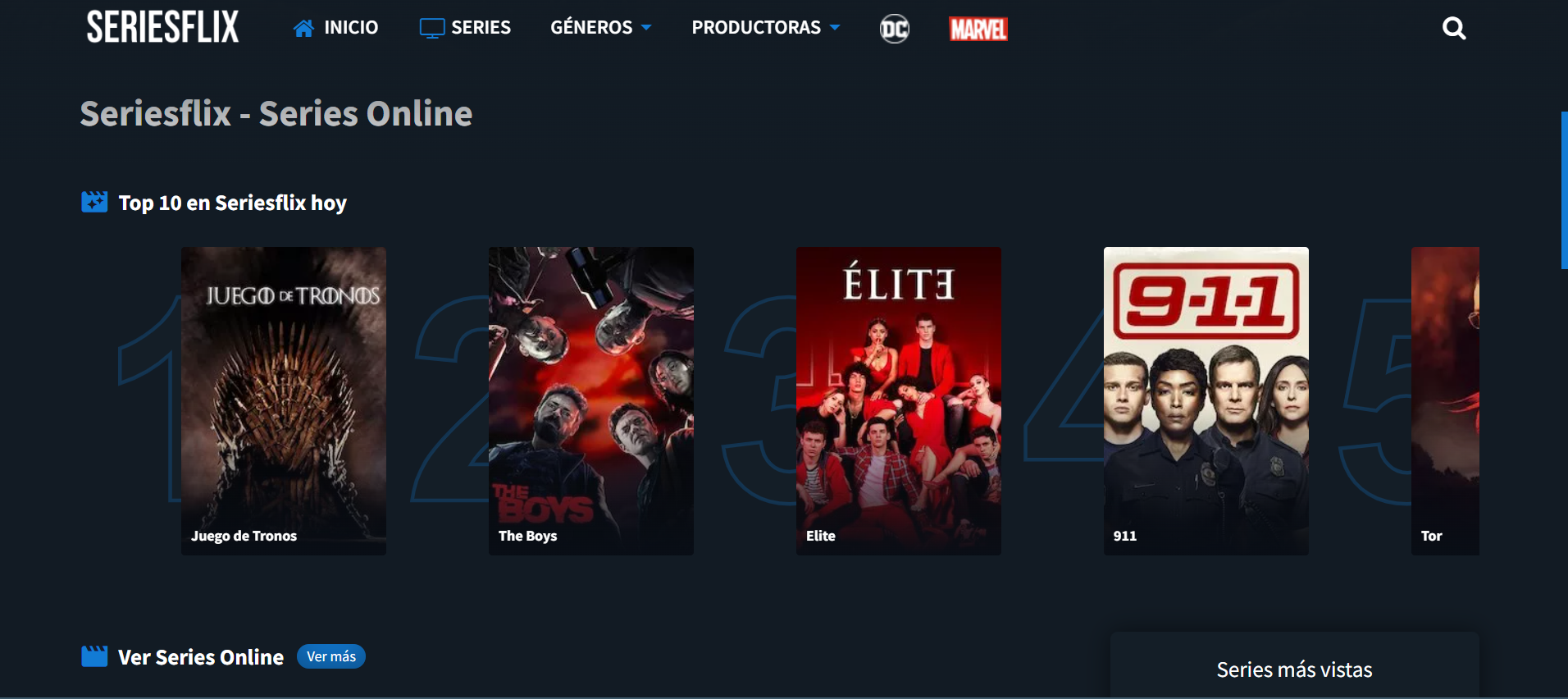 En Seriesflix se pueden ver películas y series de forma gratuita